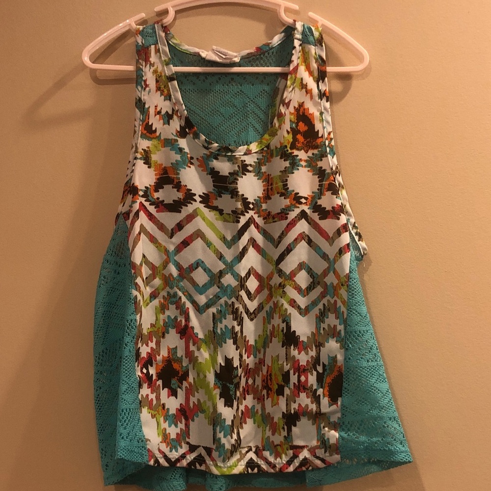 btween Multicolor Geometric Tank Top